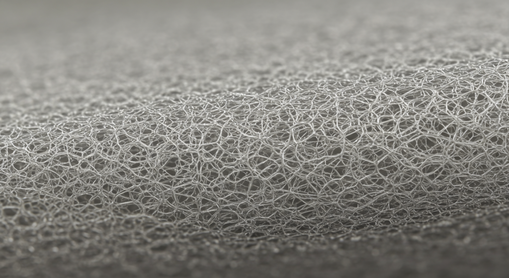 A close-up image showcasing a variety of high-quality Favourite Fab non-woven filter fabrics in different colors and textures. The image highlights the diverse range of polypropylene (PP), polyester, meltblown, and spunbond fabrics offered by the company for various industrial and commercial filtration applications, including air and liquid filtration, HVAC systems, and automotive components.